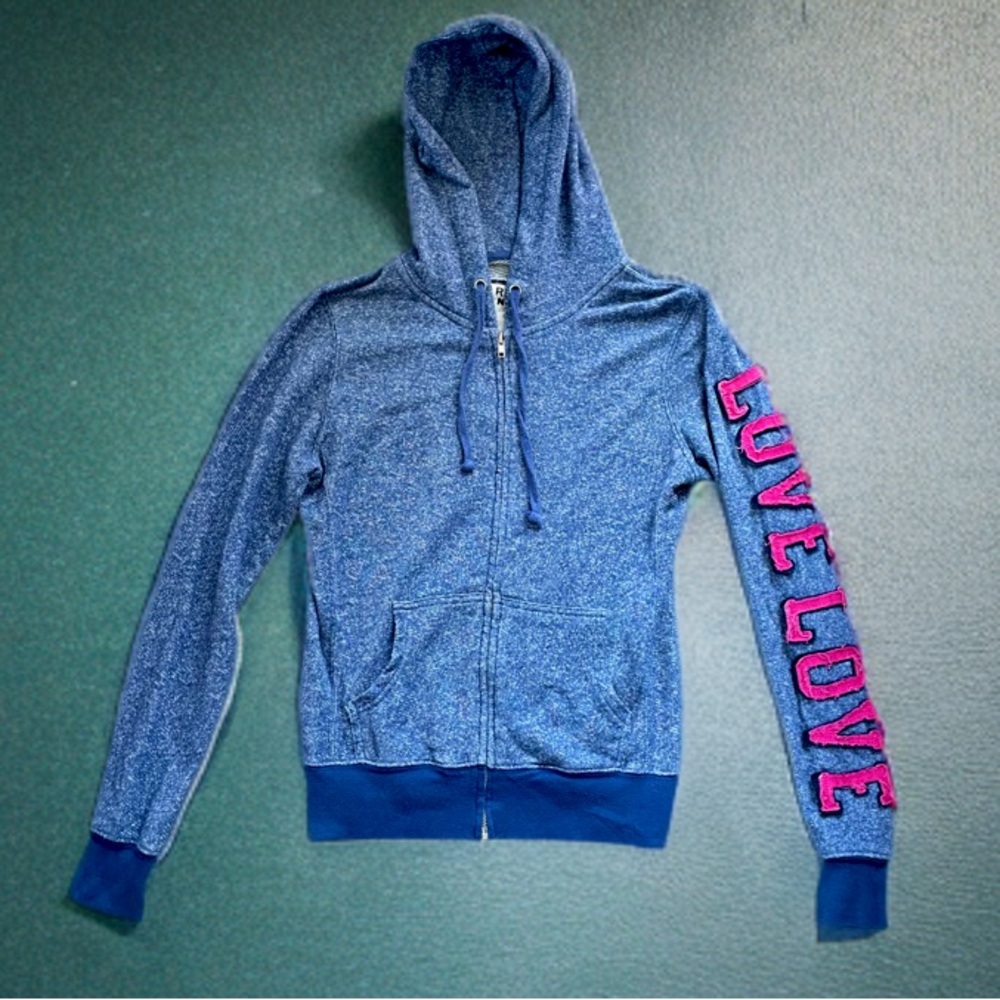 Reflex No. 717 Blue Hoodie Jacket with Pink Accents